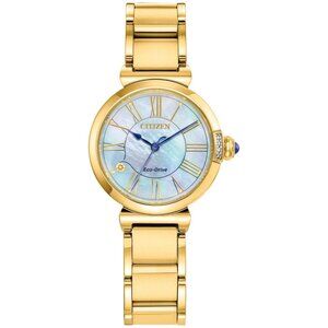 Citizen Women's Classic Eco-Drive Gold Stainless Steel Watch 30 MM EM1062-57D